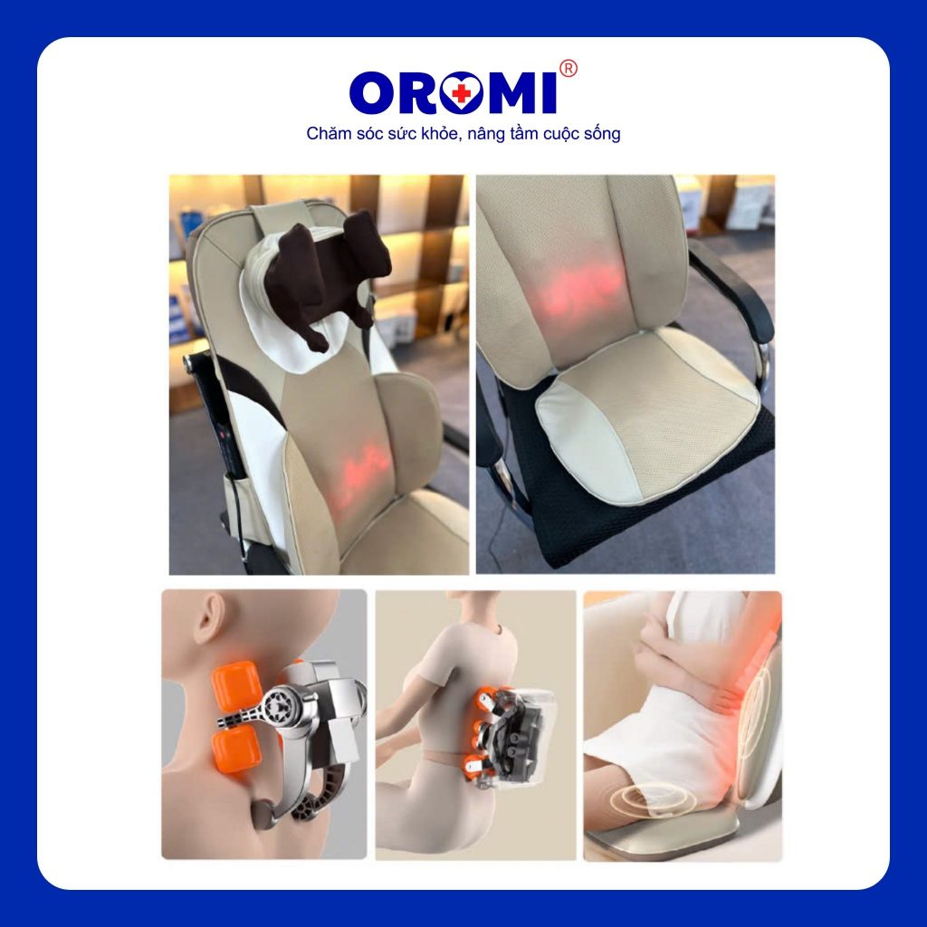 Đệm ghế massage cao cấp Oromi DMX-911