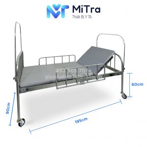 Giường y tế inox Mintra 1 tay quay