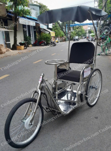 Xe lăn lắc inox có mui SS10