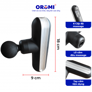Súng massage cầm tay 4 đầu Oromi KT-8