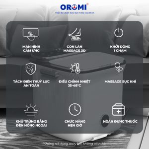 Bồn ngâm chân hồng ngoại tự động Oromi KW208